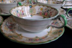 AYNSLEY REGINA- SOUP BOWL & SAUCER  ..... http://jaapiesfinechinastore.com