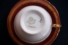 AYNSLEY ROMNEY RED  #7410-  CUP & SAUCER  ..... http://jaapiesfinechinastore.com