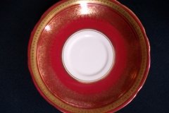 AYNSLEY ROMNEY RED  #7410-  CUP & SAUCER  ..... http://jaapiesfinechinastore.com