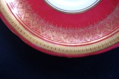 AYNSLEY ROMNEY RED  #7410-  CUP & SAUCER  ..... http://jaapiesfinechinastore.com