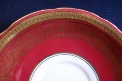 AYNSLEY ROMNEY RED  #7410-  CUP & SAUCER  ..... http://jaapiesfinechinastore.com