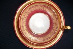 AYNSLEY ROMNEY RED  #7410-  CUP & SAUCER  ..... http://jaapiesfinechinastore.com