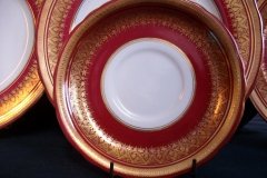 AYNSLEY ROMNEY RED  #7410-   SAUCER for SOUP BOWL ..... http://jaapiesfinechinastore.com