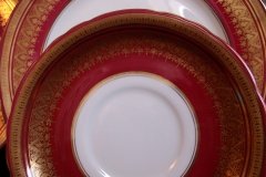 AYNSLEY ROMNEY RED  #7410-   SAUCER for SOUP BOWL ..... http://jaapiesfinechinastore.com