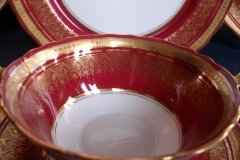 AYNSLEY ROMNEY RED  #7410-  SOUP BOWL & SAUCER  ..... http://jaapiesfinechinastore.com
