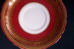 AYNSLEY ROMNEY RED  #7410-  SOUP BOWL & SAUCER  ..... http://jaapiesfinechinastore.com