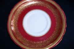 AYNSLEY ROMNEY RED  #7410-  SOUP BOWL & SAUCER  ..... http://jaapiesfinechinastore.com
