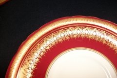 AYNSLEY ROMNEY RED  #7410-  SOUP BOWL & SAUCER  ..... http://jaapiesfinechinastore.com