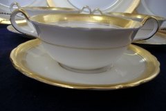 AYNSLEY SANDRINGHAM- SOUP BOWL & SAUCER   .....   http://jaapiesfinechinastore.com