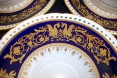 AYNSLEY SEVILLE BLUE- SOUP BOWL & SAUCER  .....  http://jaapiesfinechinastore.com