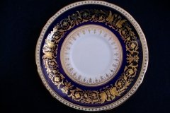 AYNSLEY SEVILLE BLUE- SOUP BOWL & SAUCER  .....  http://jaapiesfinechinastore.com