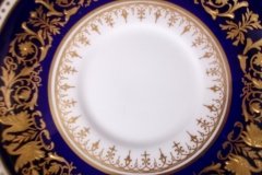 AYNSLEY SEVILLE BLUE- SOUP BOWL & SAUCER  .....  http://jaapiesfinechinastore.com