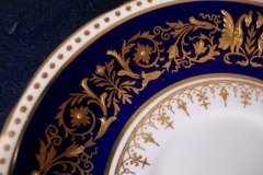 AYNSLEY SEVILLE BLUE- SOUP BOWL & SAUCER  .....  http://jaapiesfinechinastore.com