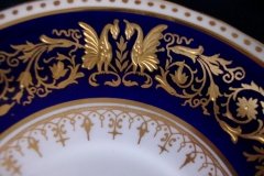 AYNSLEY SEVILLE BLUE- SOUP BOWL & SAUCER  .....  http://jaapiesfinechinastore.com