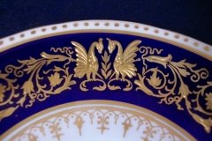 AYNSLEY SEVILLE BLUE- SOUP BOWL & SAUCER  .....  http://jaapiesfinechinastore.com