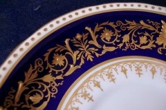AYNSLEY SEVILLE BLUE- SOUP BOWL & SAUCER  .....  http://jaapiesfinechinastore.com