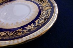AYNSLEY SEVILLE BLUE- SOUP BOWL & SAUCER  .....  http://jaapiesfinechinastore.com