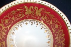 AYNSLEY SEVILLE RED- CUP & SAUCER  .....  http://jaapiesfinechinastore.com