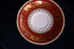 AYNSLEY SEVILLE RED- CUP & SAUCER  .....  http://jaapiesfinechinastore.com