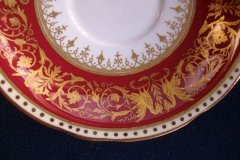 AYNSLEY SEVILLE RED- CUP & SAUCER  .....  http://jaapiesfinechinastore.com
