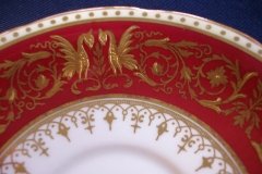 AYNSLEY SEVILLE RED- CUP & SAUCER  .....  http://jaapiesfinechinastore.com
