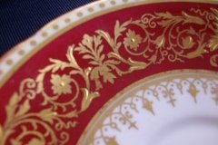 AYNSLEY SEVILLE RED- CUP & SAUCER  .....  http://jaapiesfinechinastore.com
