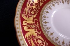 AYNSLEY SEVILLE RED- CUP & SAUCER  .....  http://jaapiesfinechinastore.com