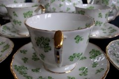 AYNSLEY SHAMROCK #159-  CUP & SAUCER  .....   http://jaapiesfinechinastore.com