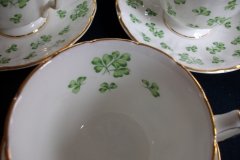 AYNSLEY SHAMROCK #159-  CUP & SAUCER  .....   http://jaapiesfinechinastore.com
