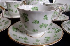 AYNSLEY SHAMROCK #159-  CUP & SAUCER  .....   http://jaapiesfinechinastore.com