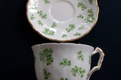 AYNSLEY SHAMROCK #159-  CUP & SAUCER  .....   http://jaapiesfinechinastore.com