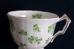 AYNSLEY SHAMROCK #159-  CUP & SAUCER  .....   http://jaapiesfinechinastore.com