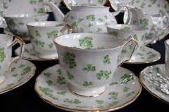 AYNSLEY SHAMROCK #159-  CUP & SAUCER  .....   http://jaapiesfinechinastore.com