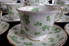 AYNSLEY SHAMROCK #159-  CUP & SAUCER  .....   http://jaapiesfinechinastore.com