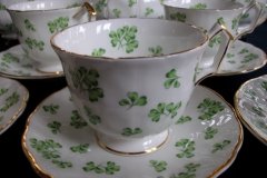 AYNSLEY SHAMROCK #159-  CUP & SAUCER  .....   http://jaapiesfinechinastore.com