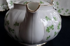 AYNSLEY SHAMROCK #159-  TEA POT  .....   http://jaapiesfinechinastore.com