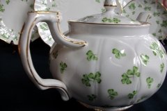 AYNSLEY SHAMROCK #159-  TEA POT  .....   http://jaapiesfinechinastore.com