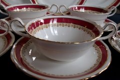AYNSLEY WARWICK #3778- SOUP BOWL & SAUCER  .....   http://jaapiesfinechinastore.com