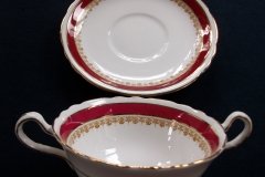AYNSLEY WARWICK #3778- SOUP BOWL & SAUCER  .....   http://jaapiesfinechinastore.com