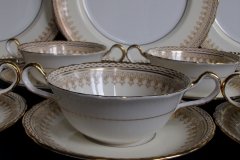 AYNSLEY WINCHESTER  #B4280- SOUP BOWL & SAUCER   .....   http://jaapiesfinechinastore.com