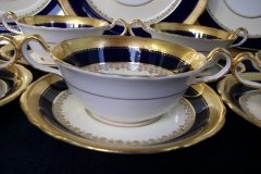 AYNSLEY CHINA WINDSOR COBALT- SOUP BOWL & SAUCER ..... http://jaapiesfinechinastore.com