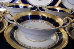 AYNSLEY CHINA WINDSOR COBALT- SOUP BOWL & SAUCER ..... http://jaapiesfinechinastore.com