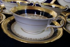AYNSLEY CHINA WINDSOR COBALT- SOUP BOWL & SAUCER ..... http://jaapiesfinechinastore.com