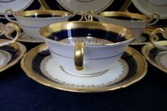 AYNSLEY CHINA WINDSOR COBALT- SOUP BOWL & SAUCER ..... http://jaapiesfinechinastore.com