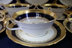 AYNSLEY CHINA WINDSOR COBALT- SOUP BOWL & SAUCER ..... http://jaapiesfinechinastore.com