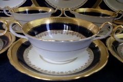 AYNSLEY CHINA WINDSOR COBALT- SOUP BOWL & SAUCER ..... http://jaapiesfinechinastore.com