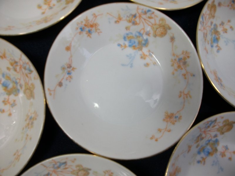 BAWO & DOTTER  AUTUMN VINE, BLUE FLORAL-  BERRY BOWL   .....   http://jaapiesfinechinastore.com