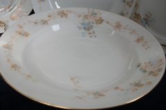 BAWO & DOTTER AUTUMN VINE, BLUE FLORAL- RIM  SOUP BOWL  9" ..... http://jaapiesfinechinastore.com