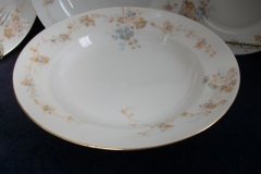 BAWO & DOTTER AUTUMN VINE, BLUE FLORAL- RIM  SOUP BOWL  9" ..... http://jaapiesfinechinastore.com