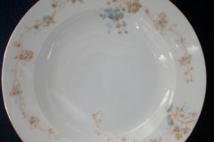 BAWO & DOTTER AUTUMN VINE, BLUE FLORAL- RIM  SOUP BOWL  9" ..... http://jaapiesfinechinastore.com